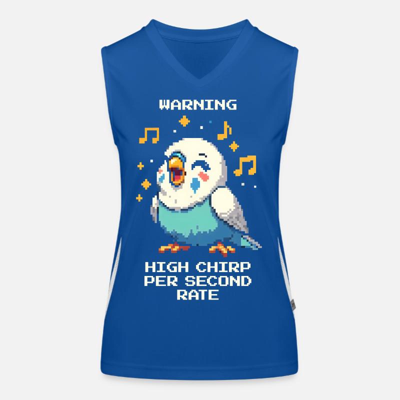 Warning: High chirping frequency | Budgie Women's Functional Contrast Tank Top