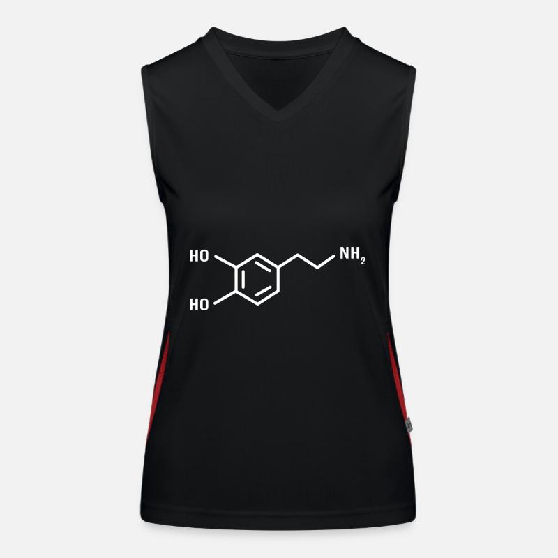 Formule structurale, chimie, science, physique, laboratoire Débardeur respirant contrasté Femme