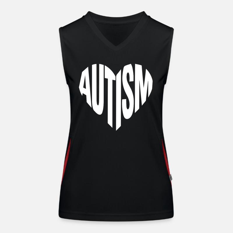 Autism Heart Women's Functional Contrast Tank Top