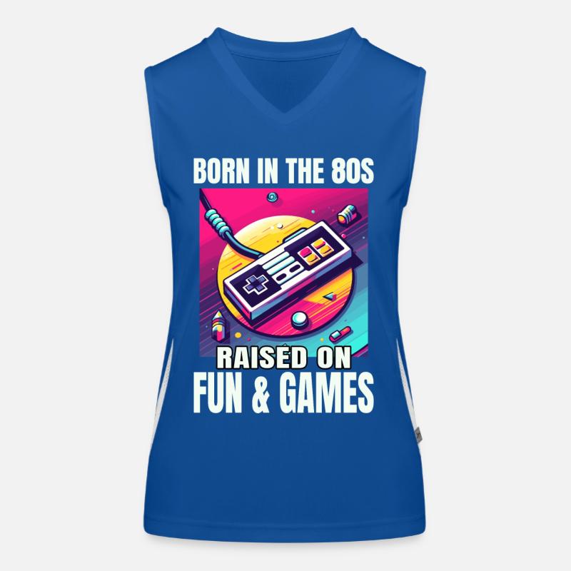 Retro-Videospiel-Controller-Kunst der 80er Jahre: Ein Nostalgiker Funktionelles Kontrast-Tank Top für Frauen