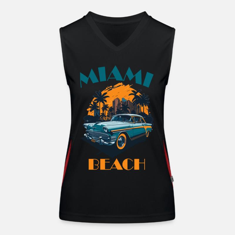 Miami Beach Funktionelles Kontrast-Tank Top für Frauen