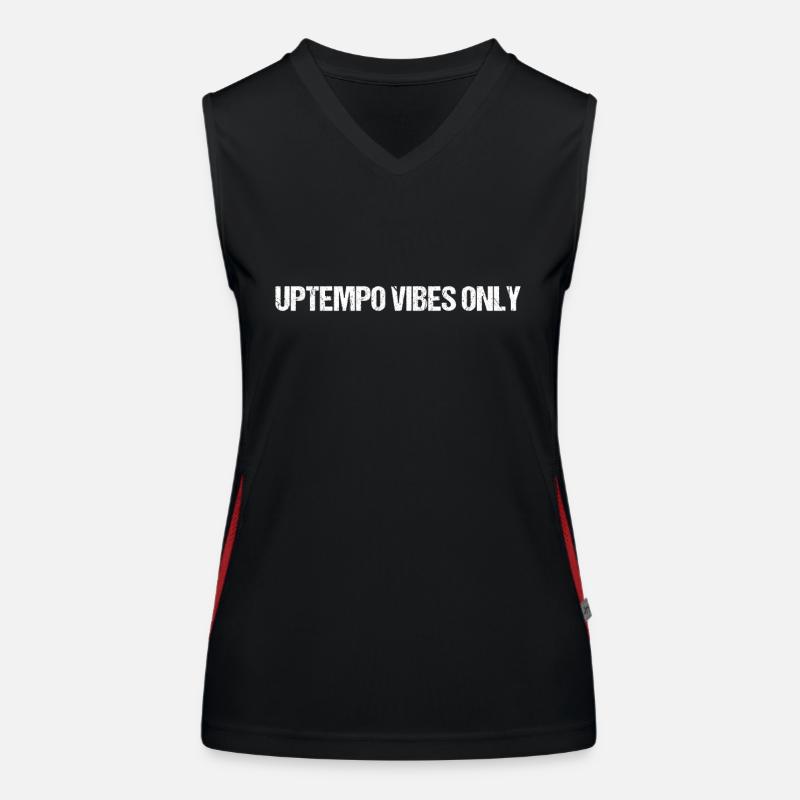 Gabber Uptempo Techno Merch Funktionelles Kontrast-Tank Top für Frauen