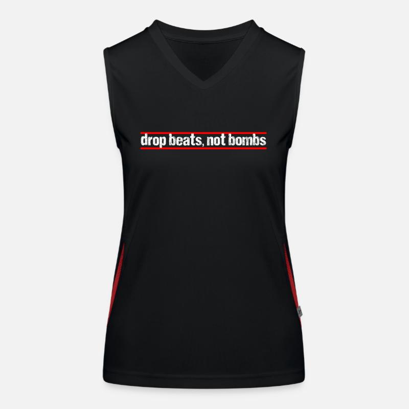 TECHNO UPTEMPO - DROP BEATS - HARDCORE GABBER Funktionelles Kontrast-Tank Top für Frauen