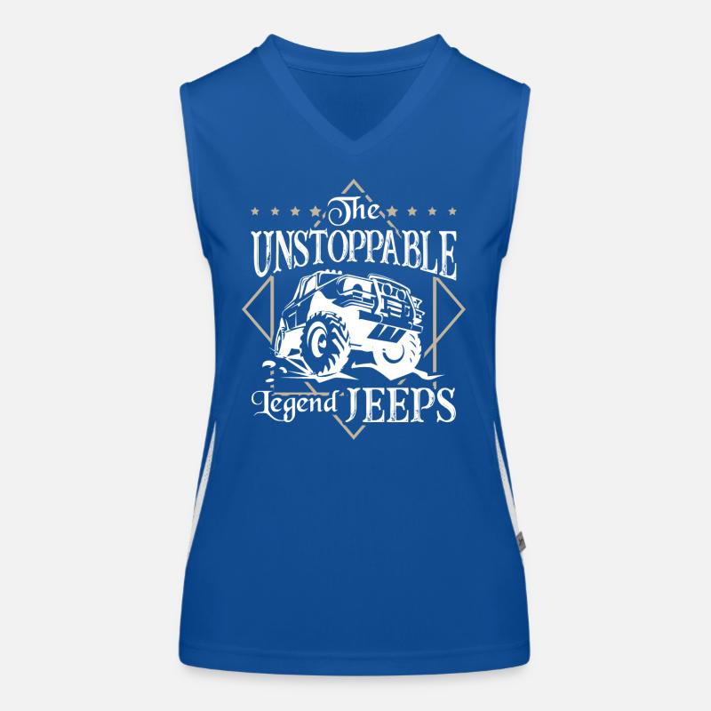 The Unstoppable Legend Jeeps Funktionelles Kontrast-Tank Top für Frauen