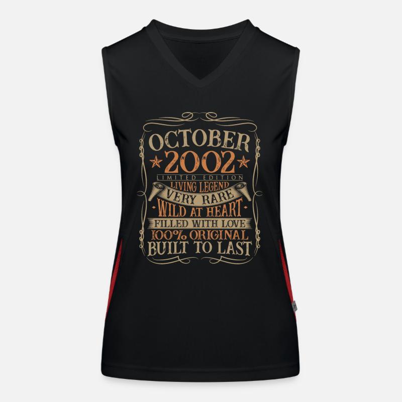 October 2002 Born Birthday Gift Women's Functional Contrast Tank Top