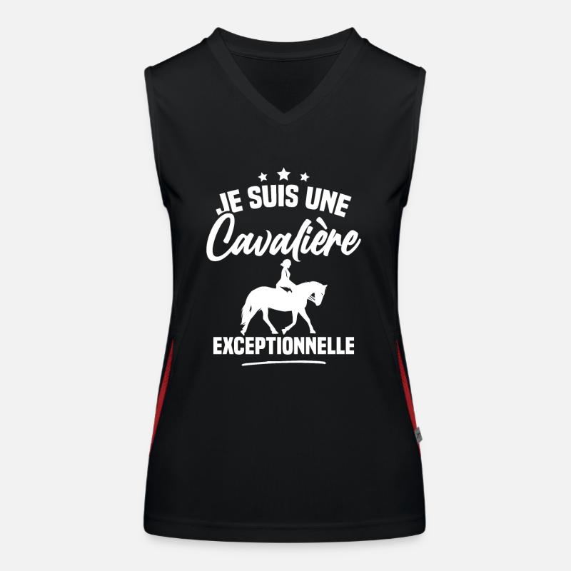 Je suis une cavalière exceptionnelle Débardeur respirant contrasté Femme