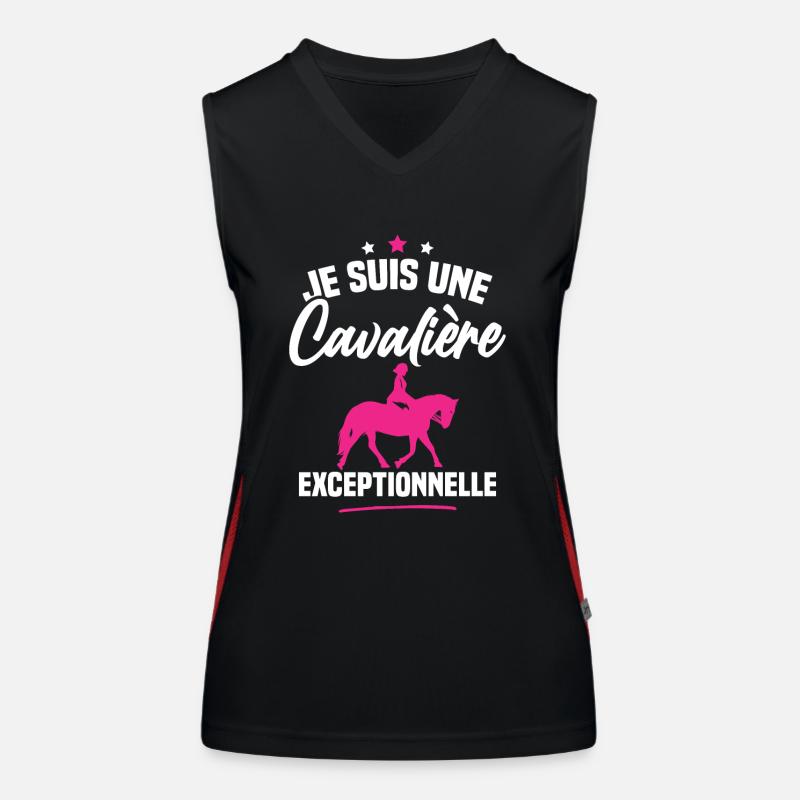 Je suis une cavalière exceptionnelle Débardeur respirant contrasté Femme