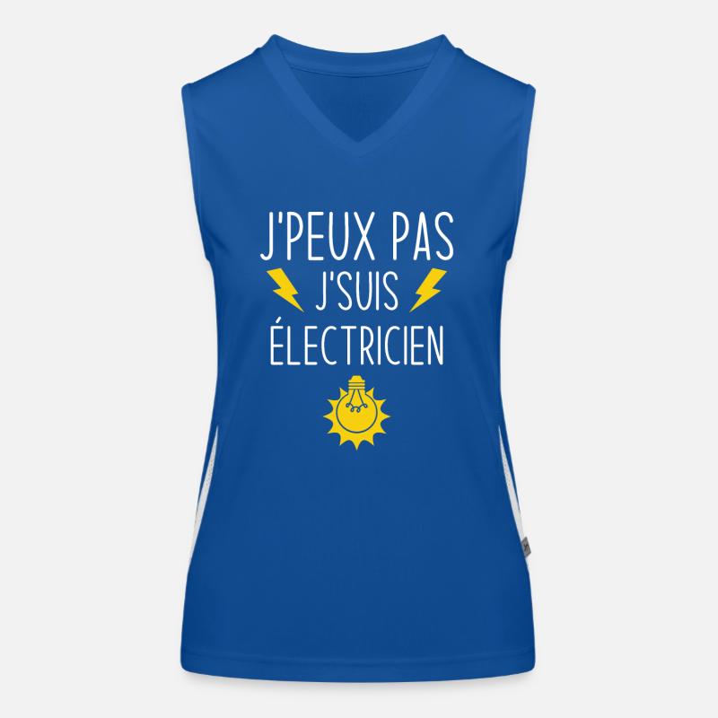 Ich kann nicht Ich bin Elektriker Funktionelles Kontrast-Tank Top für Frauen