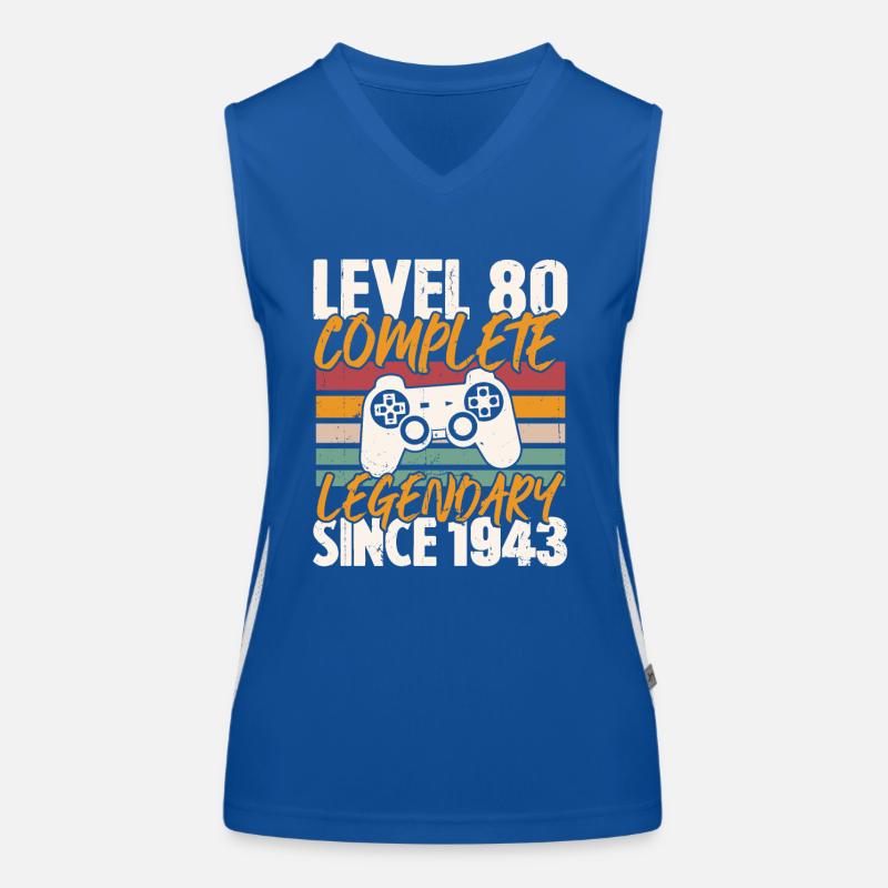 Geburtstagsgeschenk, Level 80 Complete 1943 Funktionelles Kontrast-Tank Top für Frauen