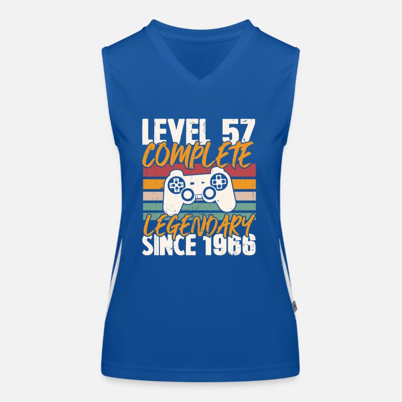 Geburtstagsgeschenk, Level 57 Complete 1966 Funktionelles Kontrast-Tank Top für Frauen