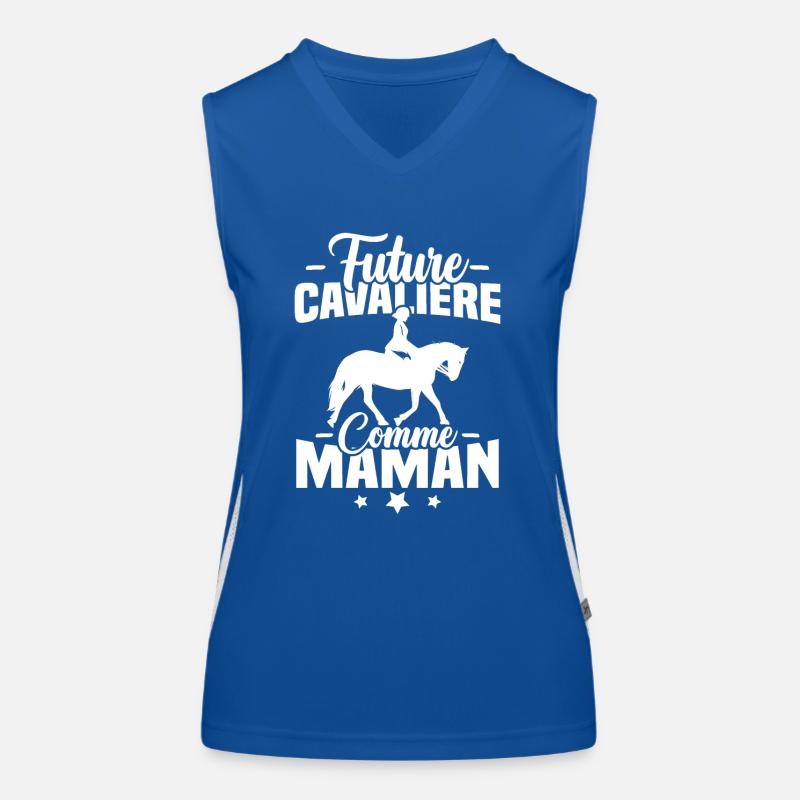 Future cavalière comme maman Débardeur respirant contrasté Femme