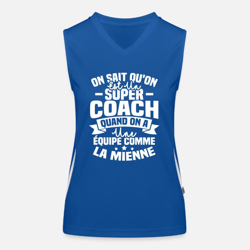 On sait qu'on est un super coach Débardeur respirant contrasté Femme