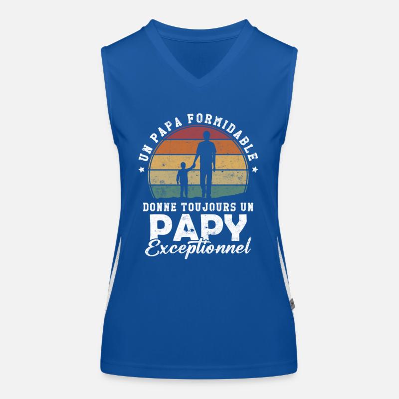 Papa formidable, papy exceptionnel Débardeur respirant contrasté Femme