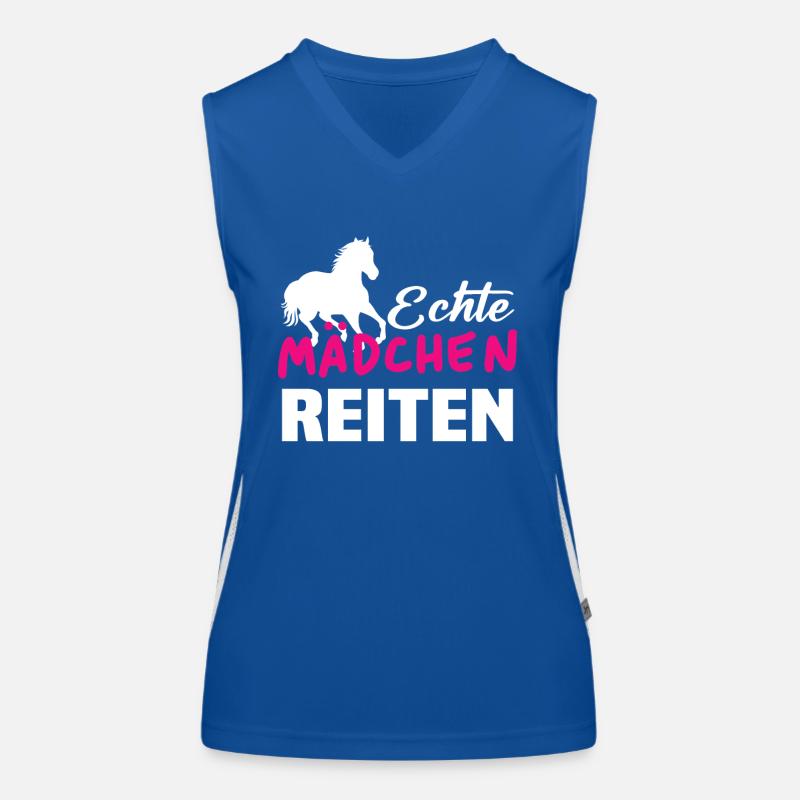 Echte mädchen reiten Funktionelles Kontrast-Tank Top für Frauen