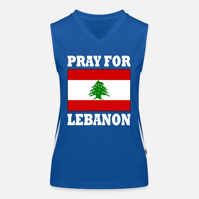 Pray for lebanon Débardeur respirant contrasté Femme