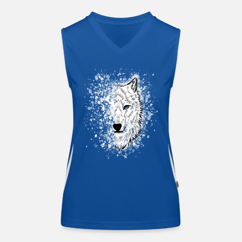 Polar Wolf White Wolf Women's Functional Contrast Tank Top