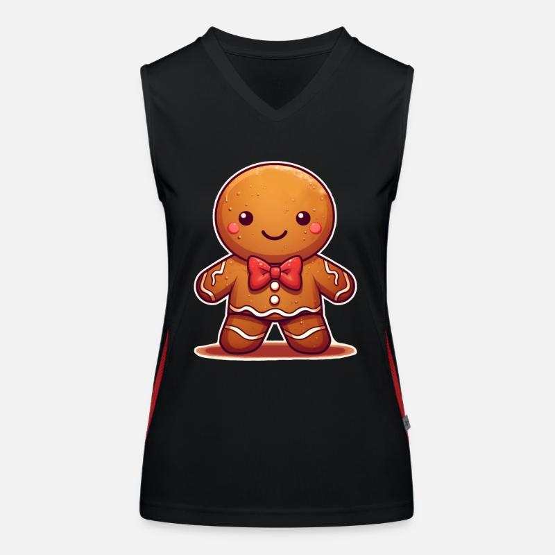 Lebkuchen Funktionelles Kontrast-Tank Top für Frauen