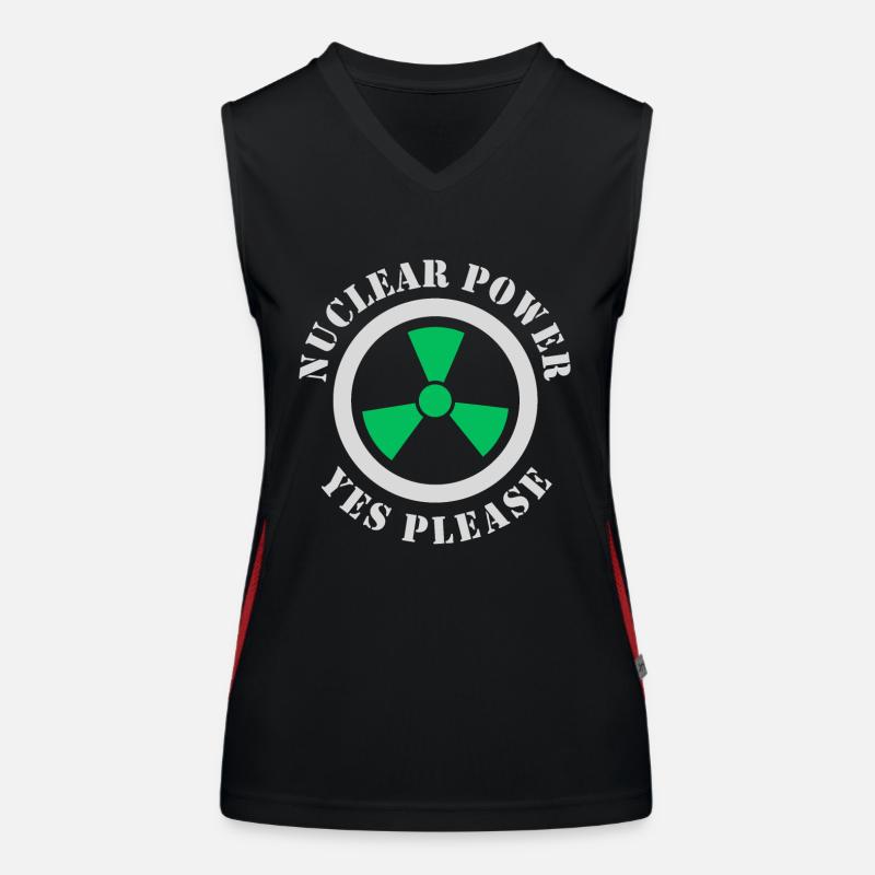 Nuclear Power, Yes Please, Nuclear Energy Women's Functional Contrast Tank Top