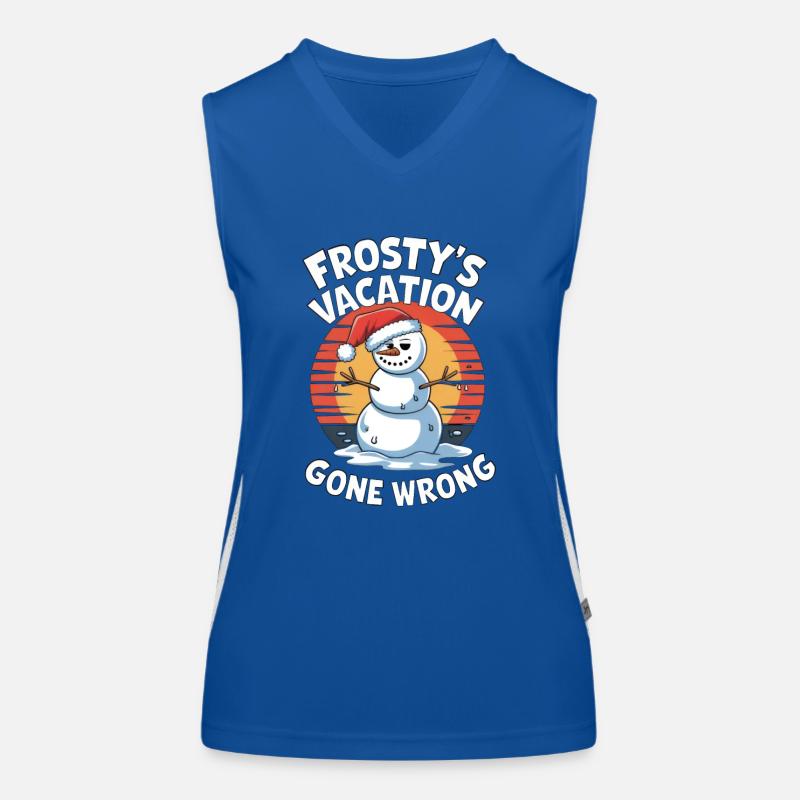 Frosty's Vacation Gone Wrong Women's Functional Contrast Tank Top