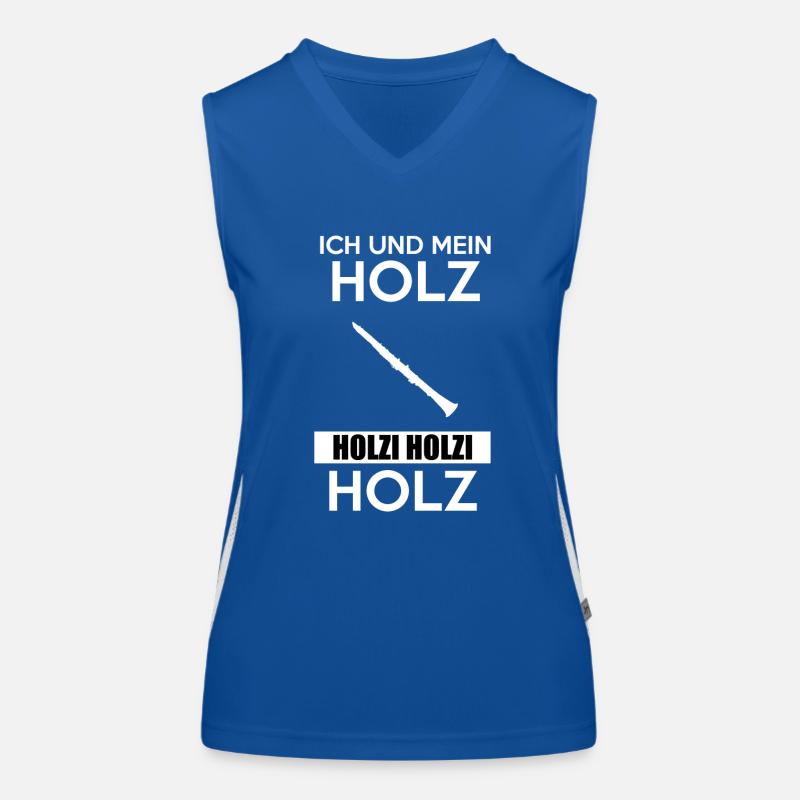 Holz Klarinette Funktionelles Kontrast-Tank Top für Frauen