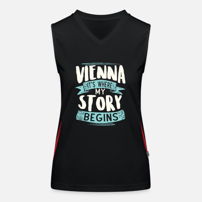 Vienne c'est où mon histoire commence Débardeur respirant contrasté Femme