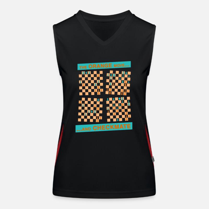 The ORANGE move ... and CHECKMATE - Knight Women's Functional Contrast Tank Top