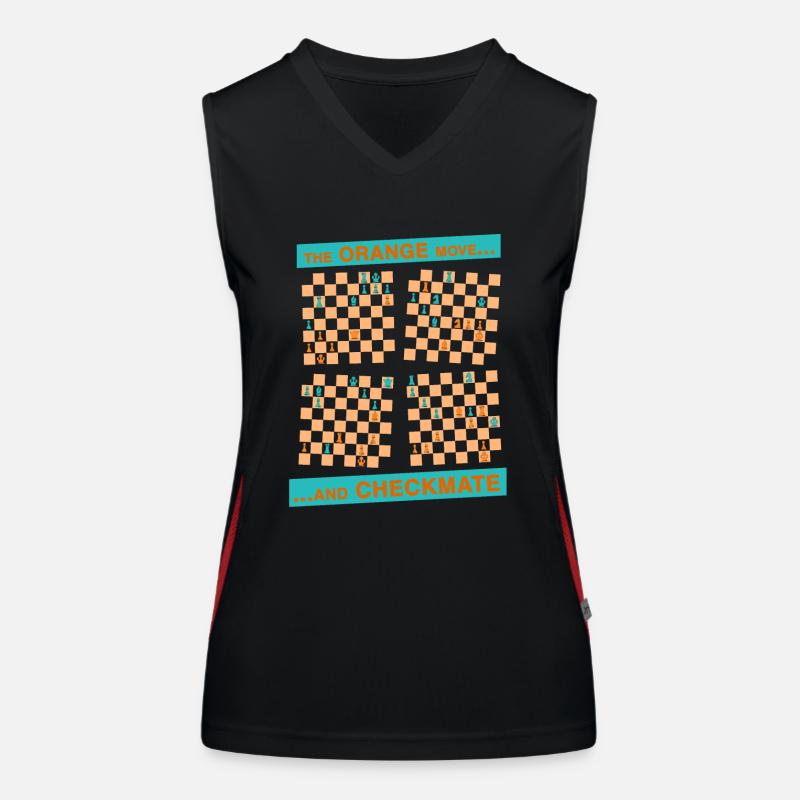 Die ORANGE Bewegung ... und CHECKMATE - einfach Funktionelles Kontrast-Tank Top für Frauen