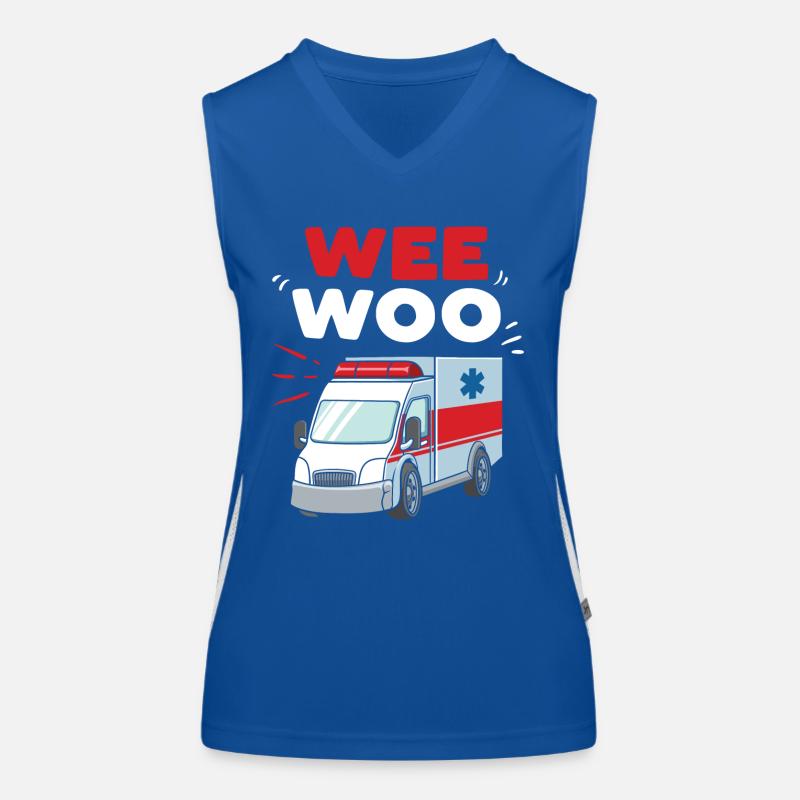 Wee Woo Ambulance Sanitäter Emergency Medic Geschenk Funktionelles Kontrast-Tank Top für Frauen