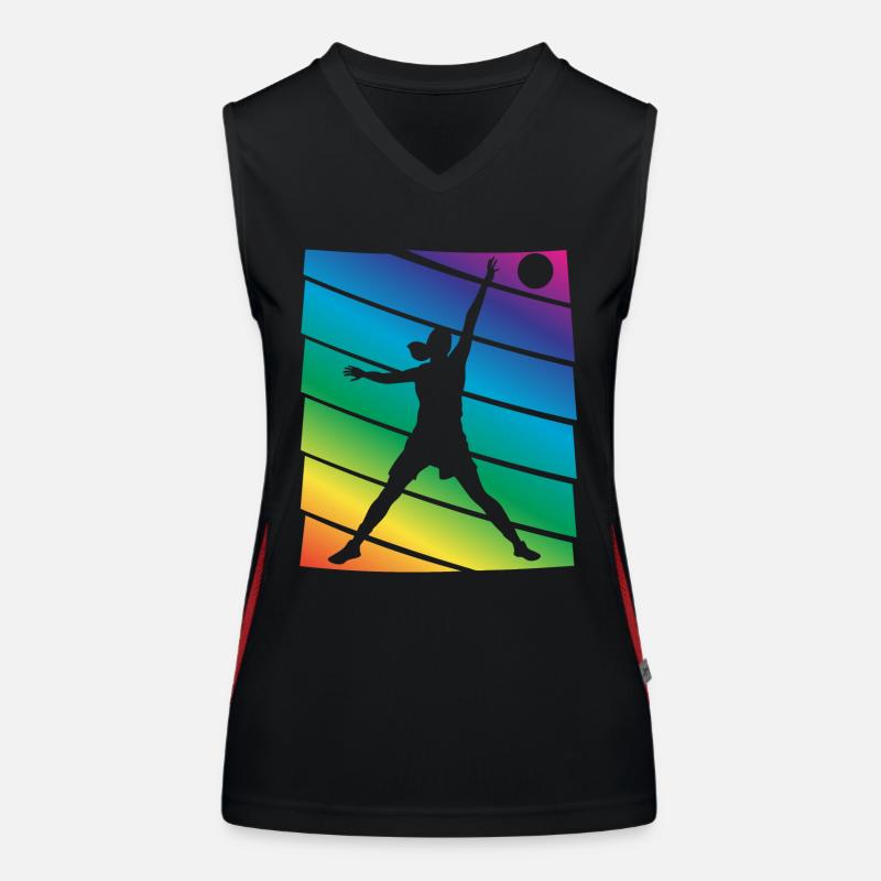 Basketteur Débardeur respirant contrasté Femme