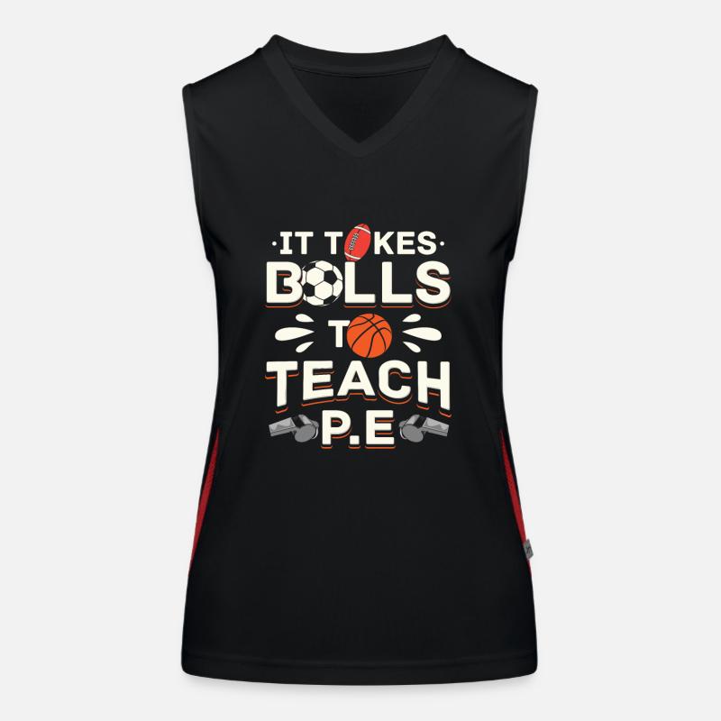 Professeur d’éducation physique Débardeur respirant contrasté Femme