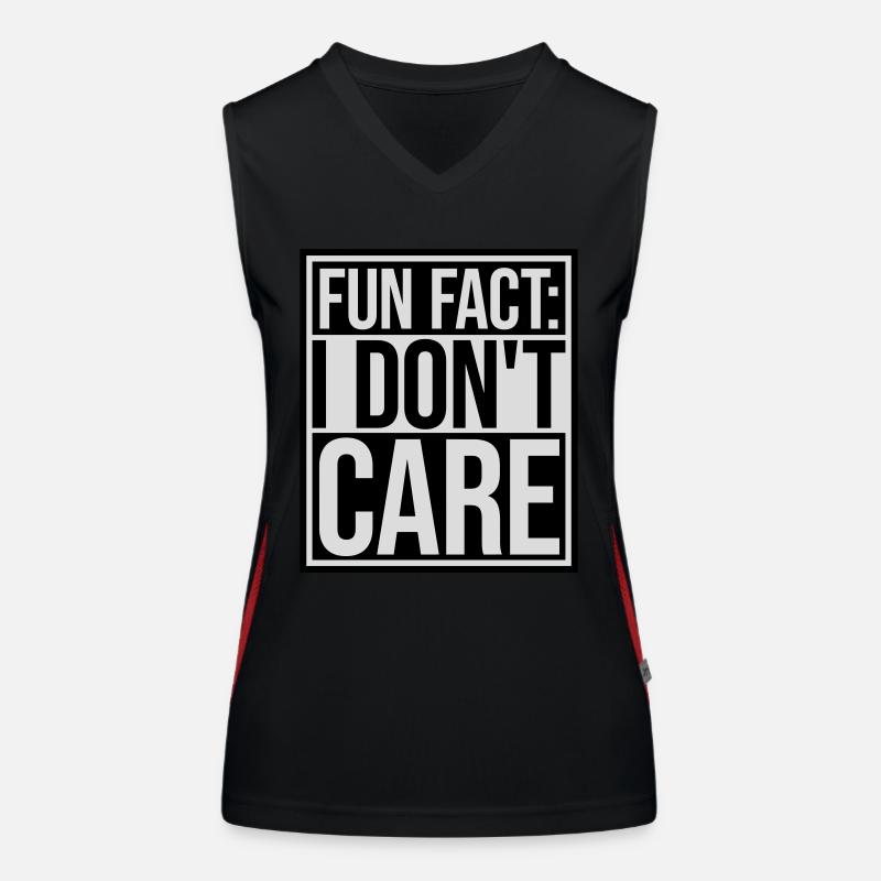 I dont care fact Funktionelles Kontrast-Tank Top für Frauen