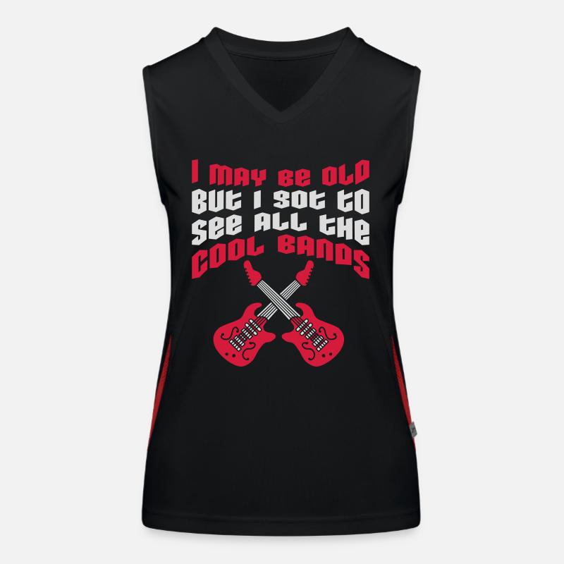 I may be old Women's Functional Contrast Tank Top