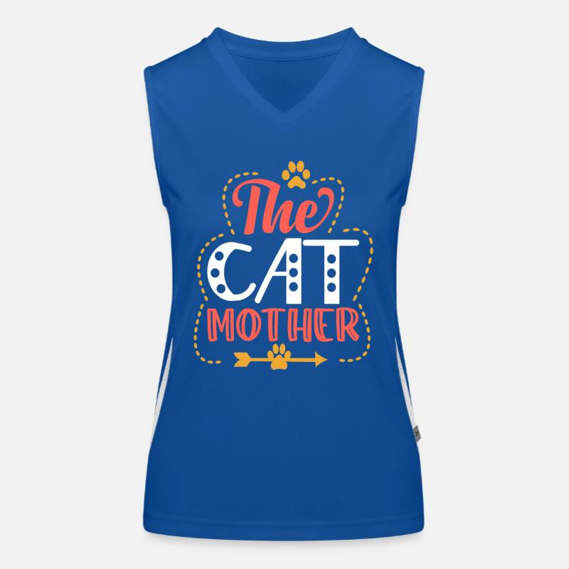 Katzen - Mutter der Katzen Funktionelles Kontrast-Tank Top für Frauen