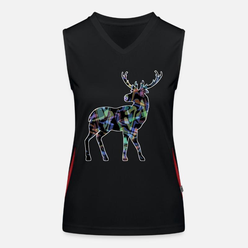 Hirsch Funktionelles Kontrast-Tank Top für Frauen