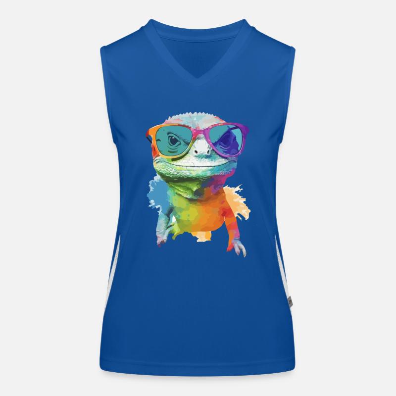 Zoozoo the lizard Women's Functional Contrast Tank Top