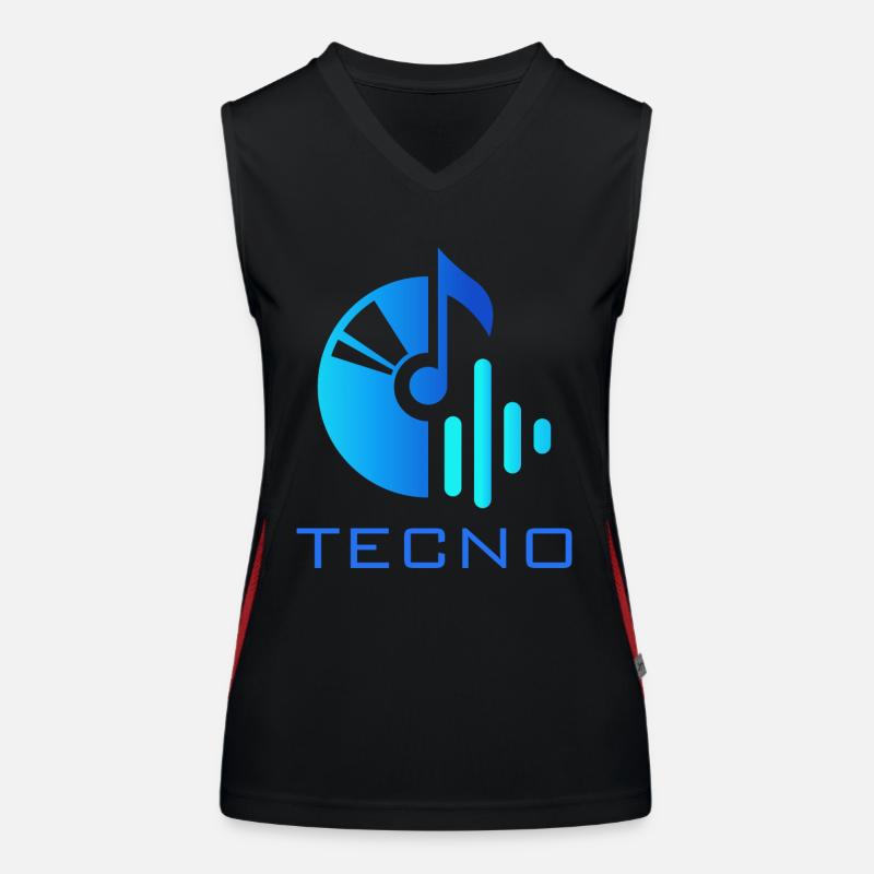TECNO - Women's Functional Contrast Tank Top - black/red