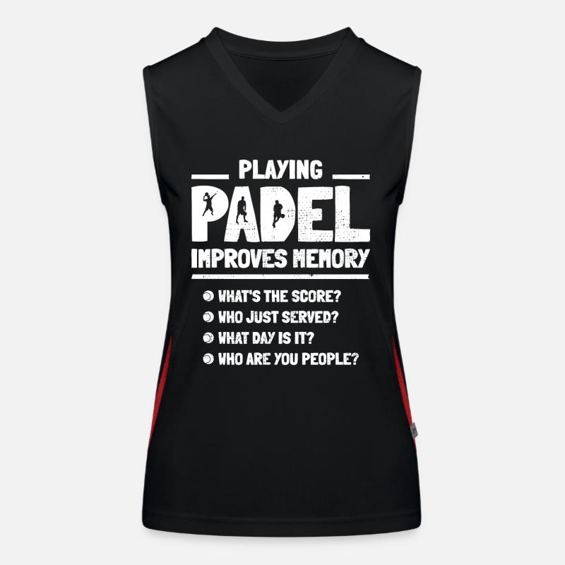 Jouer au padel aide à s’amuser dans la mémoire du padel Débardeur respirant contrasté Femme