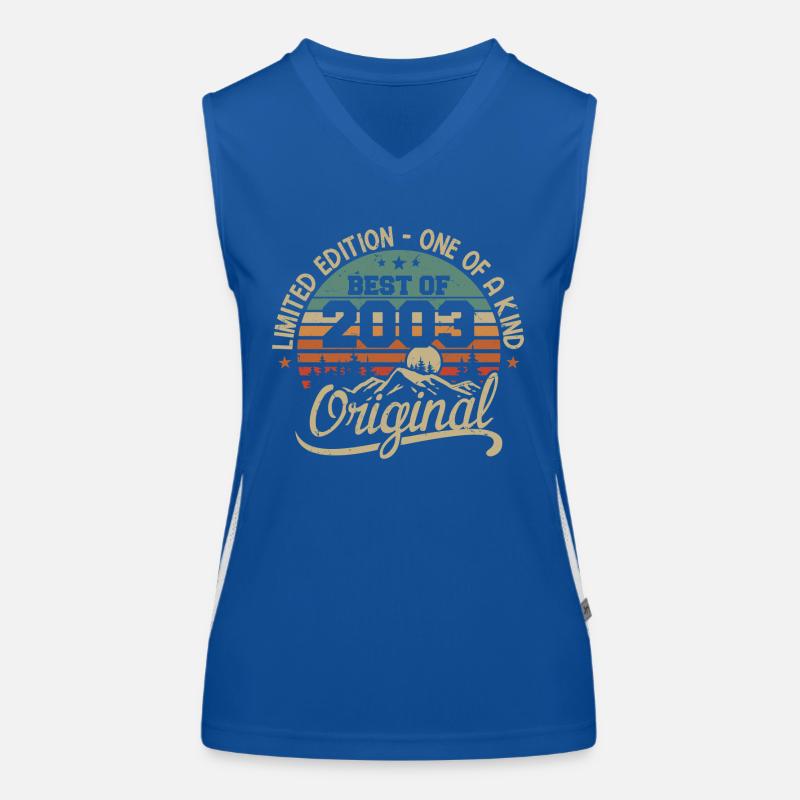 Vintage 2003 Legend - Retro Geburtstagsgeschenk Funktionelles Kontrast-Tank Top für Frauen