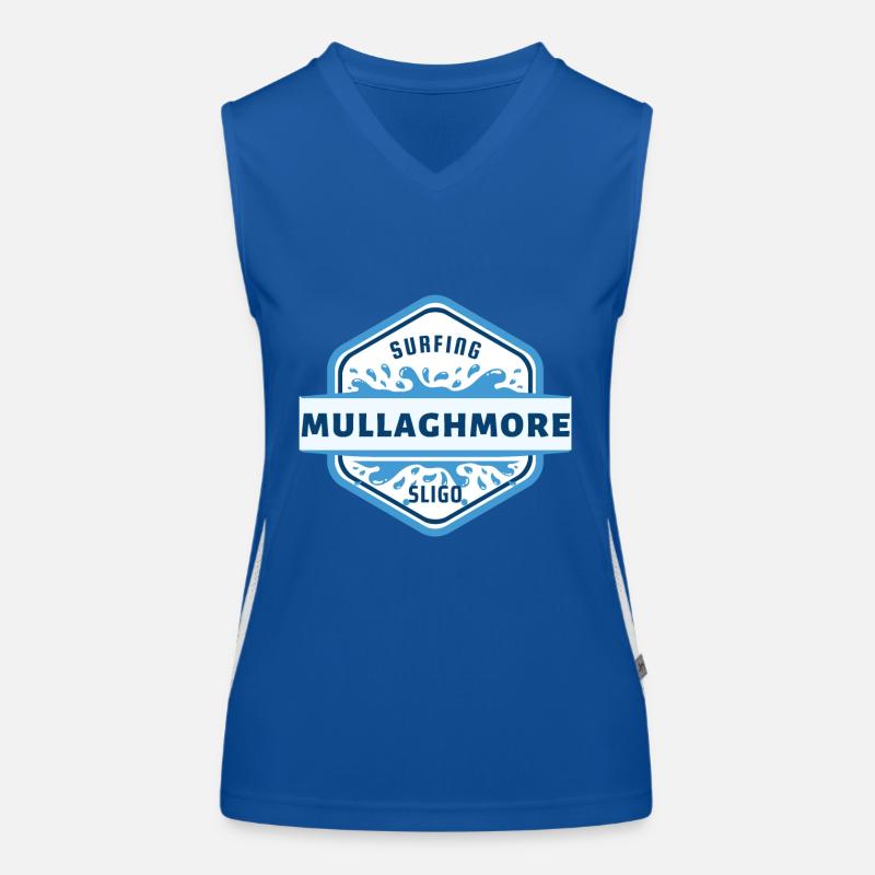 Irish Surfing Designs Mullaghmore Sligo Women's Functional Contrast Tank Top