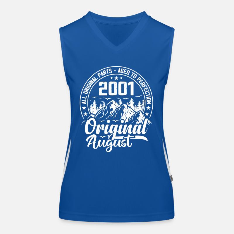 August 2001 Original:23 Jahre altes Geburtstagsgeschenk Funktionelles Kontrast-Tank Top für Frauen