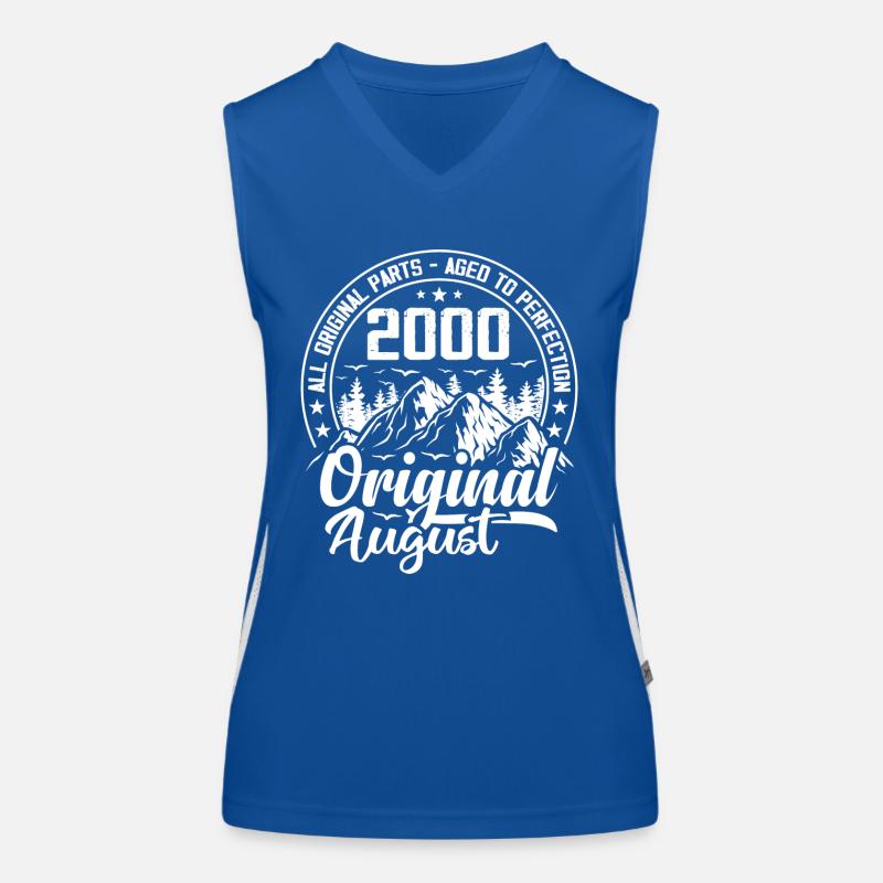 August 2000 Original:24 Jahre Geburtstagsgeschenk Funktionelles Kontrast-Tank Top für Frauen