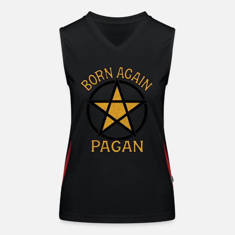 Born Again Pagan with Rustic Pentacle Women's Functional Contrast Tank Top