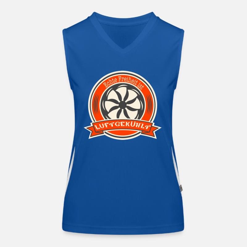 Oldtimer Luftgekühlter Boxermotor Spruch Freiheit Funktionelles Kontrast-Tank Top für Frauen