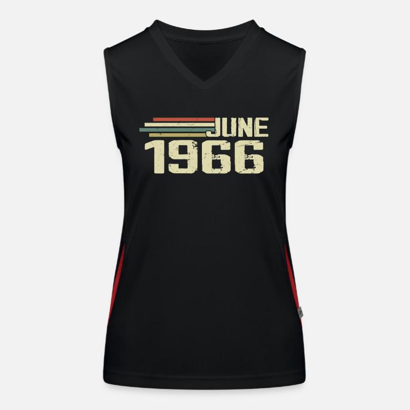 Juni 1966 Jahrestag Juni 1966 Juni 1966 Geburtstag Funktionelles Kontrast-Tank Top für Frauen