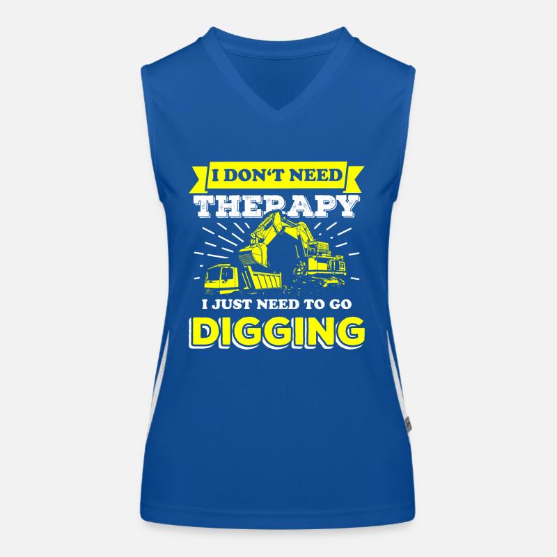 Construction workers excavators Women's Functional Contrast Tank Top