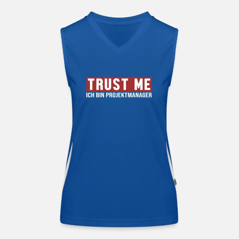 Trust Me Ich bin Projektmanager Project Engineer Funktionelles Kontrast-Tank Top für Frauen
