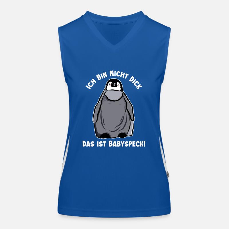 Ich bin nicht Dick Babyspeck Seevogel Funktionelles Kontrast-Tank Top für Frauen