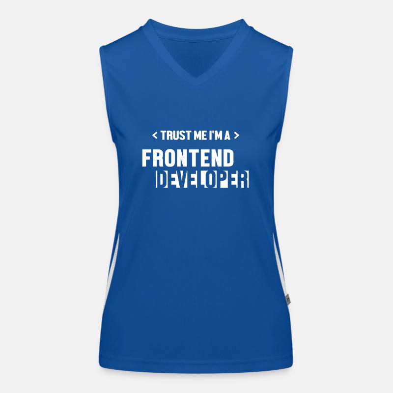 Trust Me I'm Frontend Developer Coder Software Women's Functional Contrast Tank Top