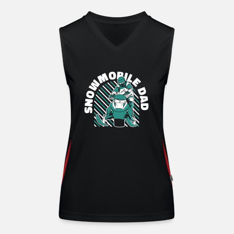 Snowmobile Dad Snowmobile Snowmobile Snow Motorcycle Women's Functional Contrast Tank Top