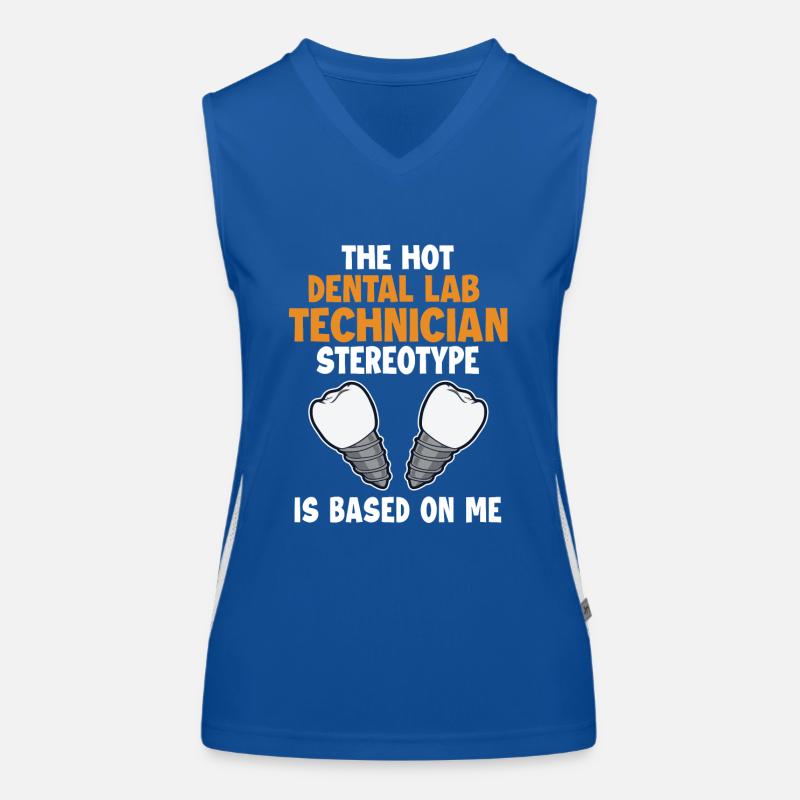 Hot Dental Lab Technician Stereotype Zahnlabor Women's Functional Contrast Tank Top